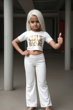 Bangladeshi child girl with  white hair