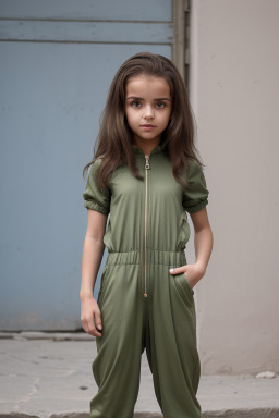 Algerian child female with  brown hair