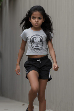 Honduran child girl with  black hair