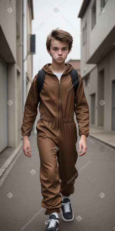 Belgian teenager boy with  brown hair