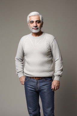 Iranian middle-aged male with  white hair