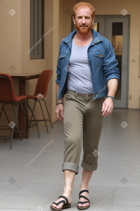 Israeli middle-aged male with  ginger hair