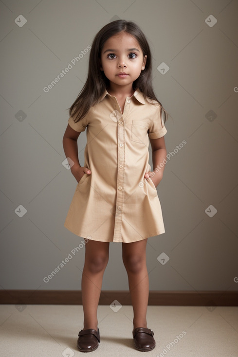 Child female with  brown hair