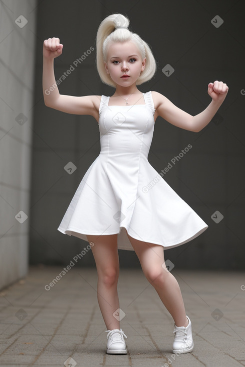 Slovak infant girl with  white hair