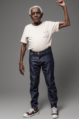 Sudanese elderly male with  black hair