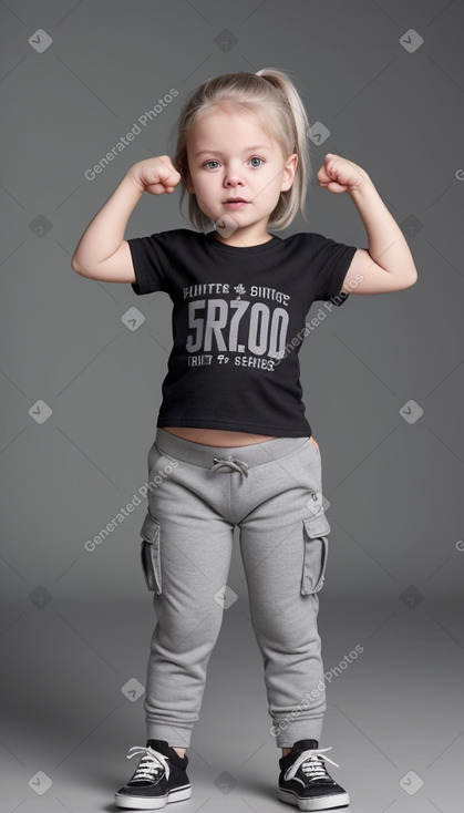 Danish infant girl with  gray hair