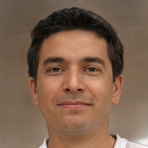 Neutral asian young-adult male with short  brown hair and brown eyes