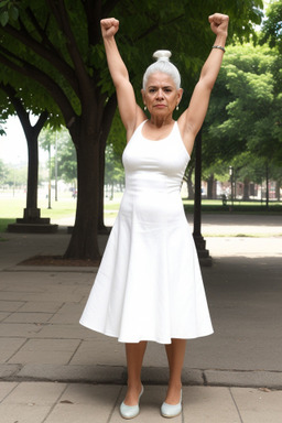 Nicaraguan 45 years female with  white hair