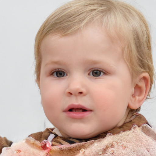 Neutral white child male with medium  brown hair and blue eyes