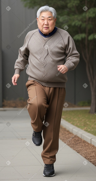 Korean elderly male with  gray hair