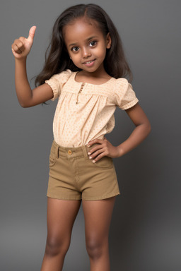 Somali infant girl with  brown hair