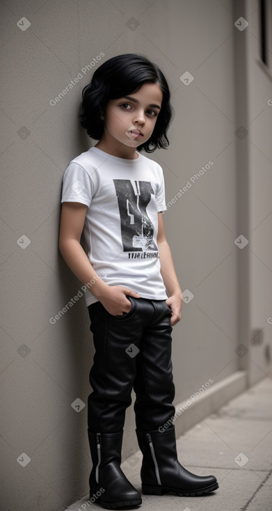 Italian child boy with  black hair