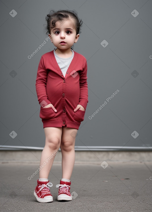 Iranian infant girl with  gray hair