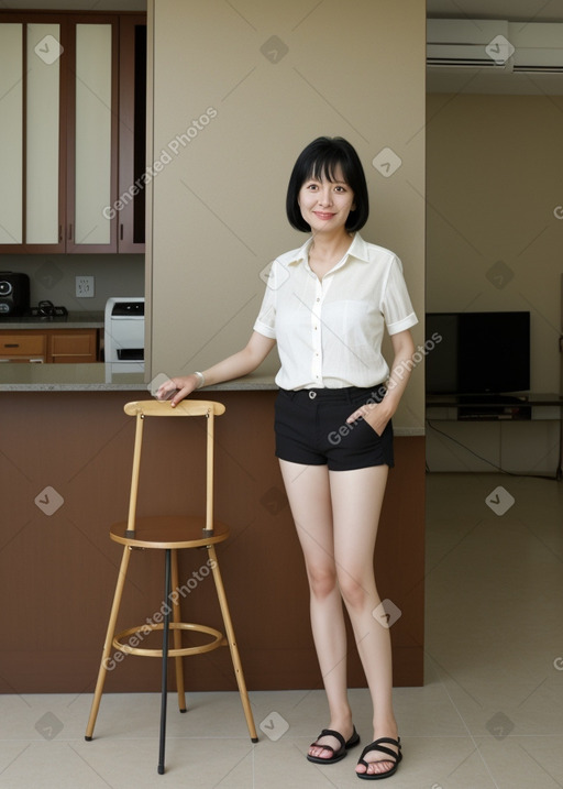 Korean 45 years female with  black hair