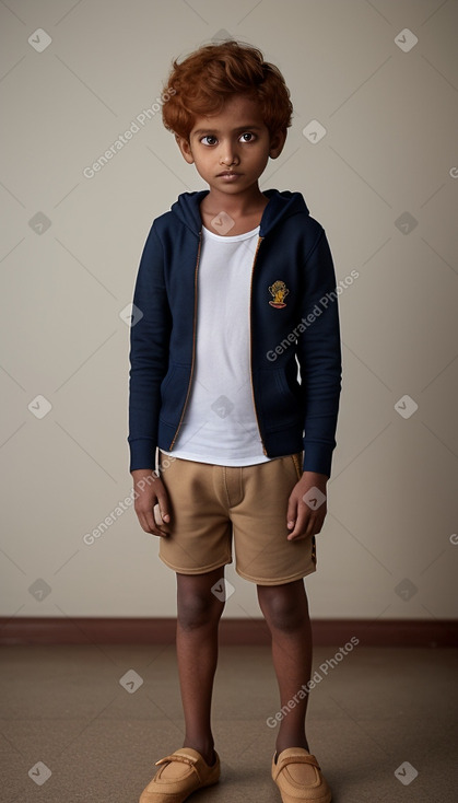 Sri lankan child boy with  ginger hair