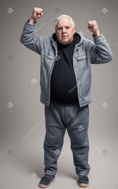 Caucasian elderly male with  gray hair