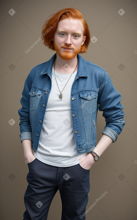 Costa rican adult non-binary with  ginger hair