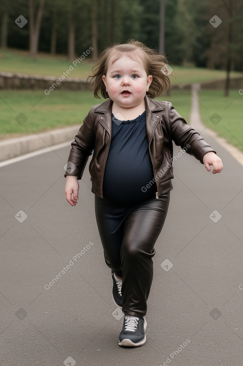 Czech infant girl with  brown hair