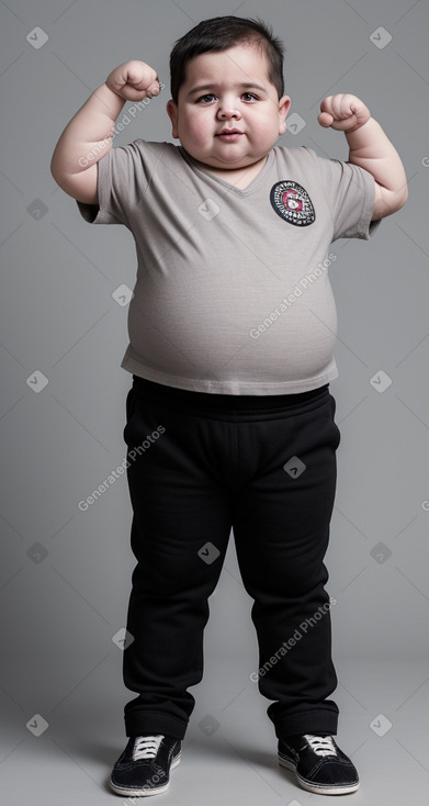 Chilean infant boy with  gray hair