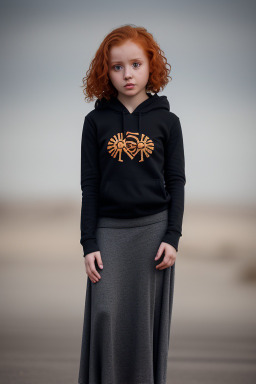 Macedonian child female with  ginger hair