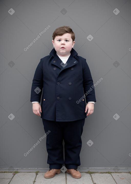 British child boy with  brown hair