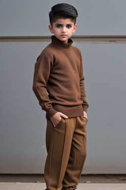 Pakistani child boy with  brown hair