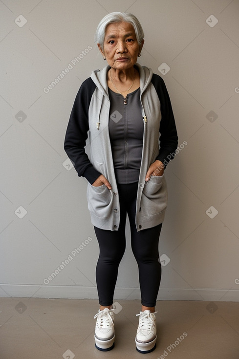 Nepalese elderly female with  gray hair