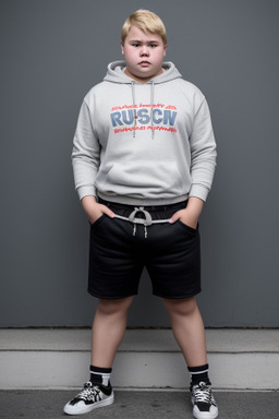 Russian teenager boy with  blonde hair