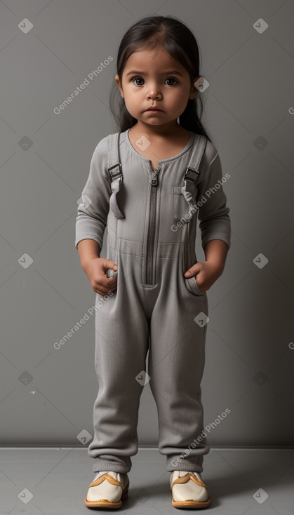 Bolivian infant girl with  gray hair