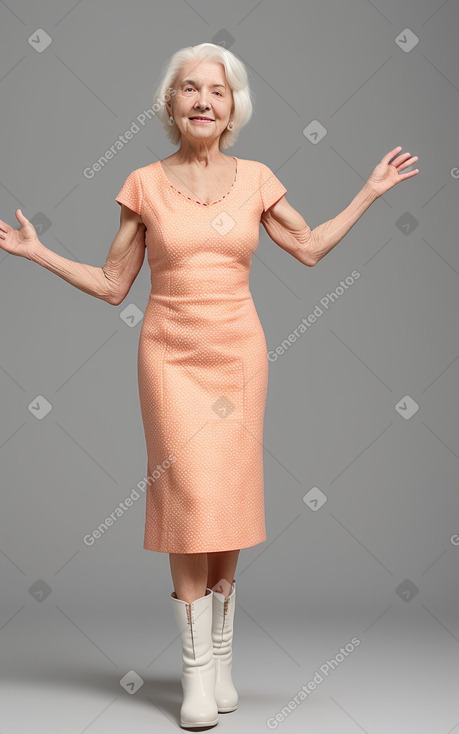 Australian elderly female with  white hair