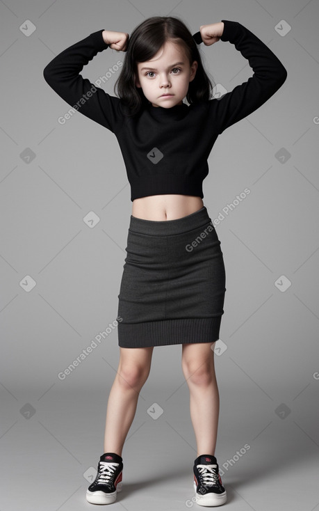 Norwegian child girl with  black hair