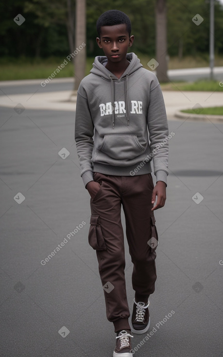 Teenager boy with  gray hair