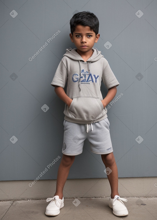 Nicaraguan child boy with  gray hair