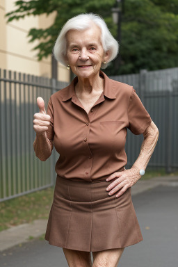 Slovak elderly female with  brown hair