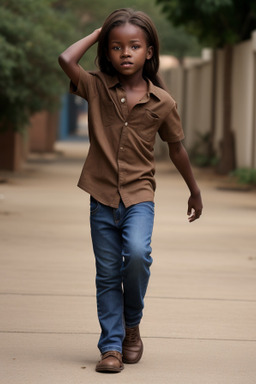 Zimbabwean child boy with  brown hair