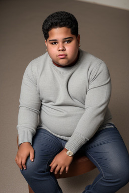 Dominican teenager boy with  gray hair