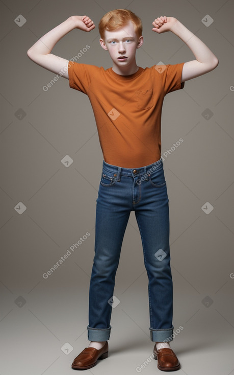 Teenager boy with  ginger hair