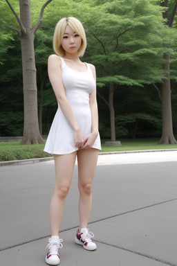 Japanese adult female with  blonde hair