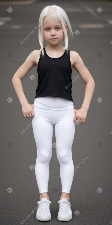 German child female with  white hair