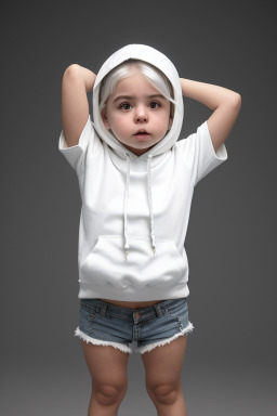 Mexican infant girl with  white hair