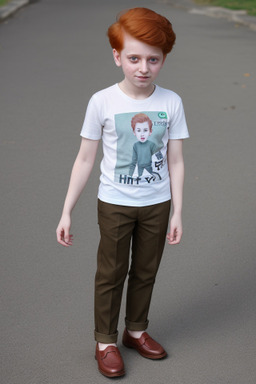 Pakistani child non-binary with  ginger hair