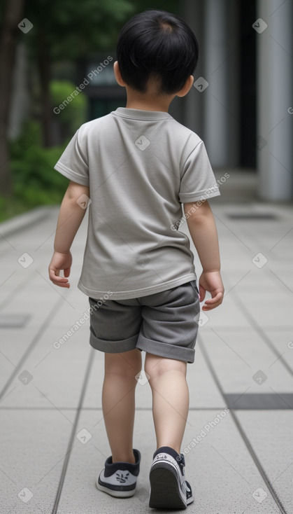 South korean infant boy with  gray hair