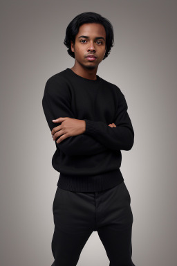 African american adult male with  black hair