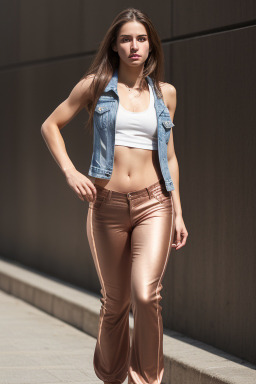 Uruguayan young adult female with  brown hair