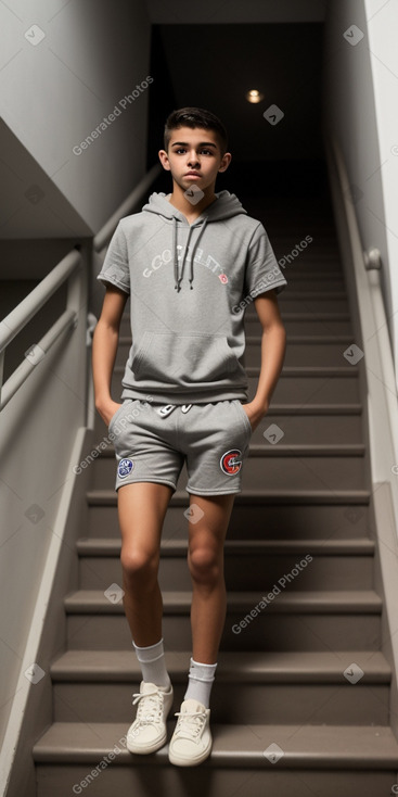 Costa rican teenager boy with  gray hair