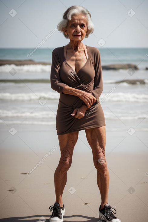 Yemeni elderly female with  brown hair