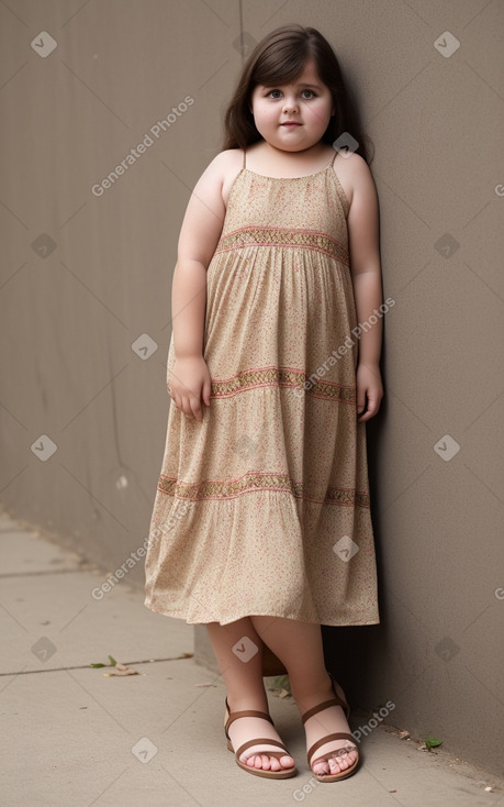 Bulgarian child girl with  brown hair