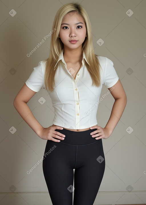 Malaysian young adult female with  blonde hair