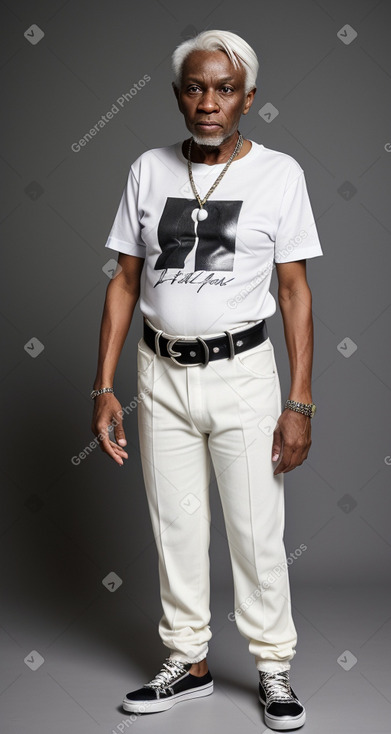 Nigerian elderly male with  white hair