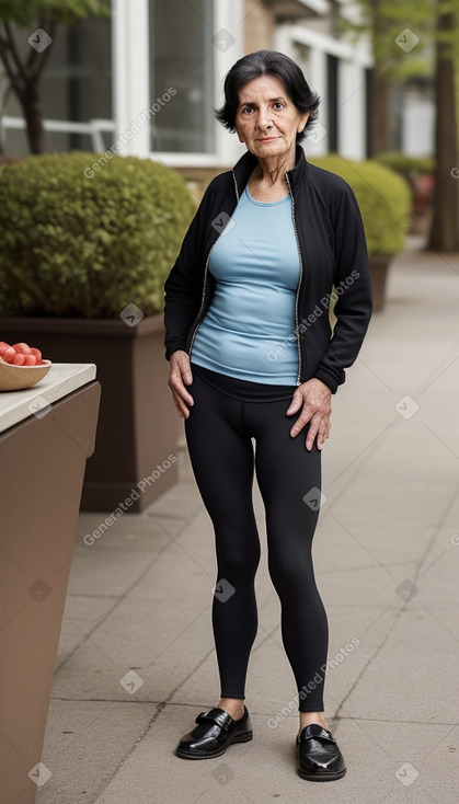 Argentine elderly female with  black hair